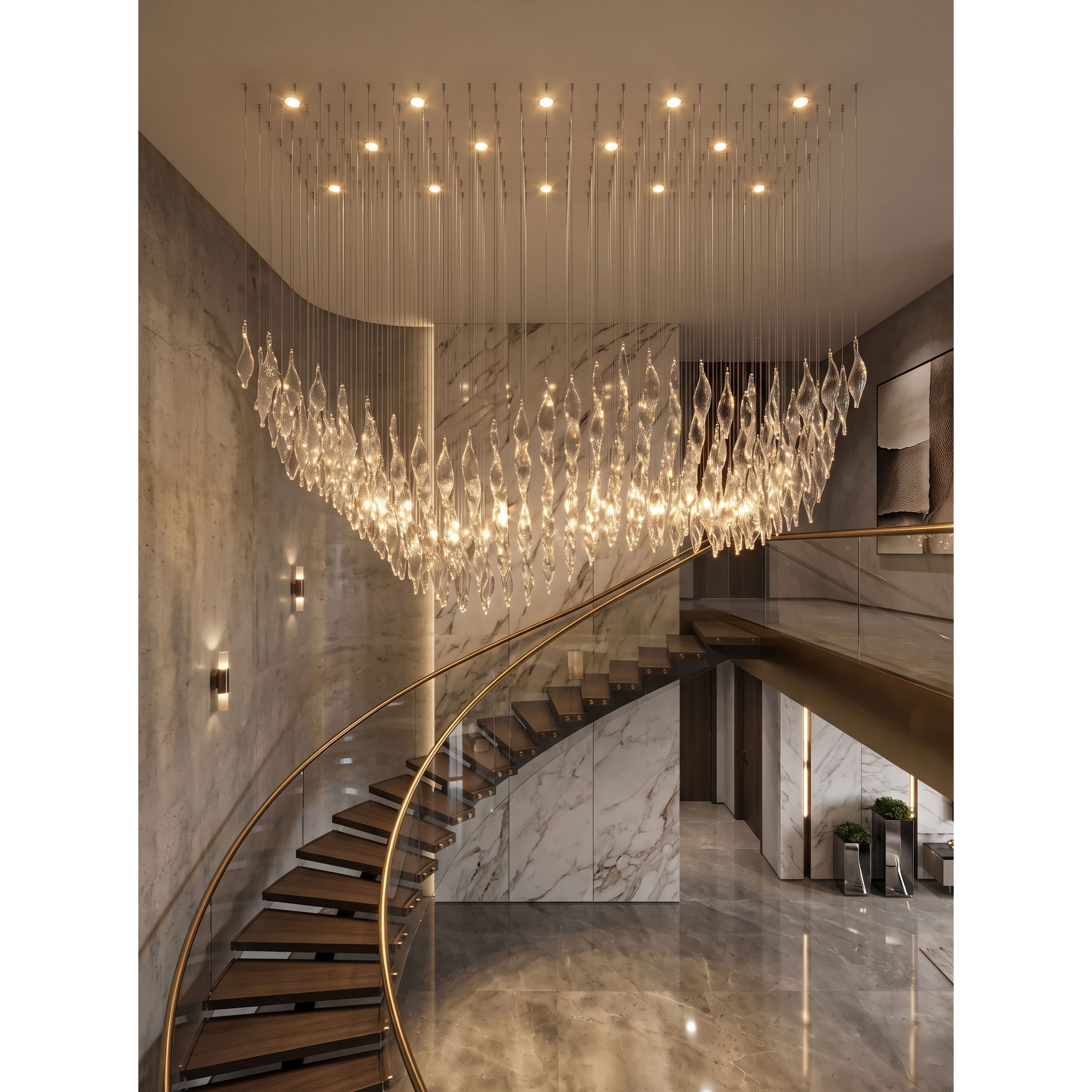 Vega Glass Chandelier