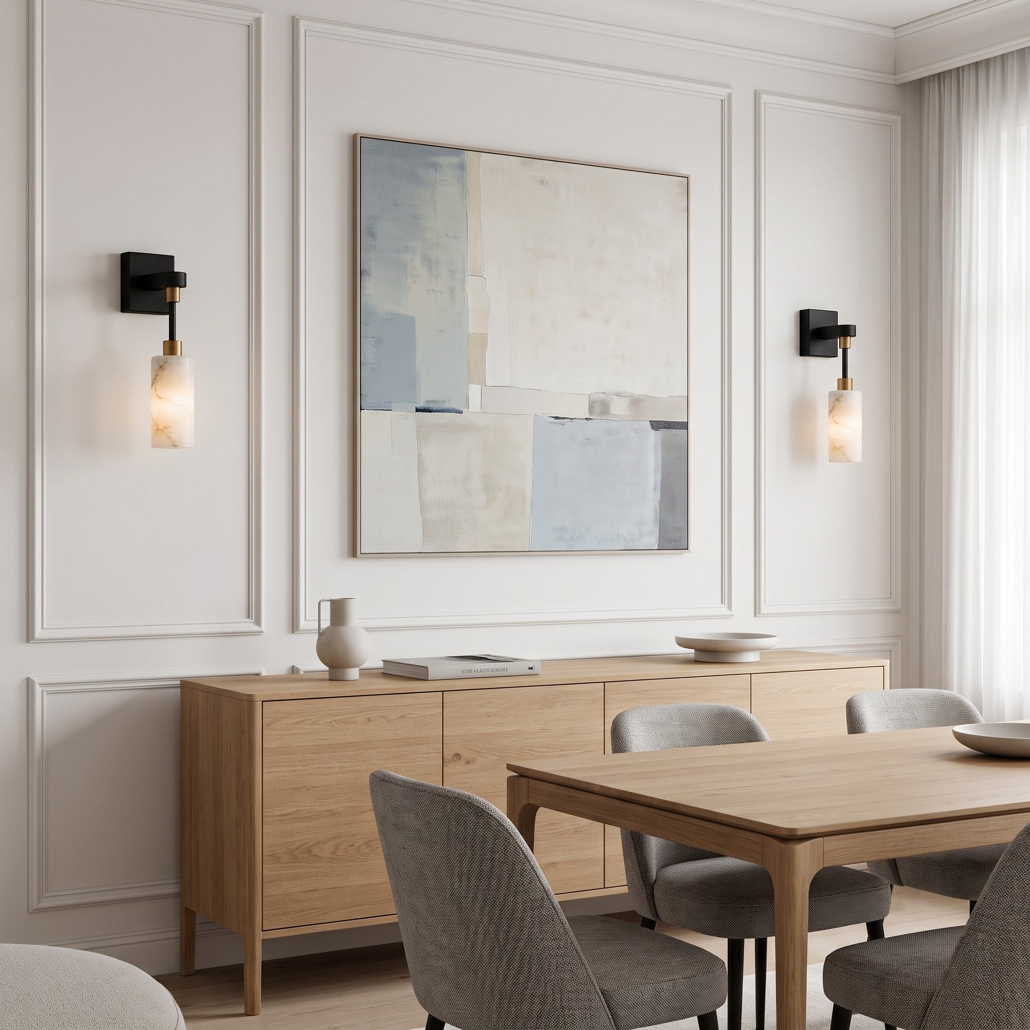 Velcora Alabaster Wall Sconce