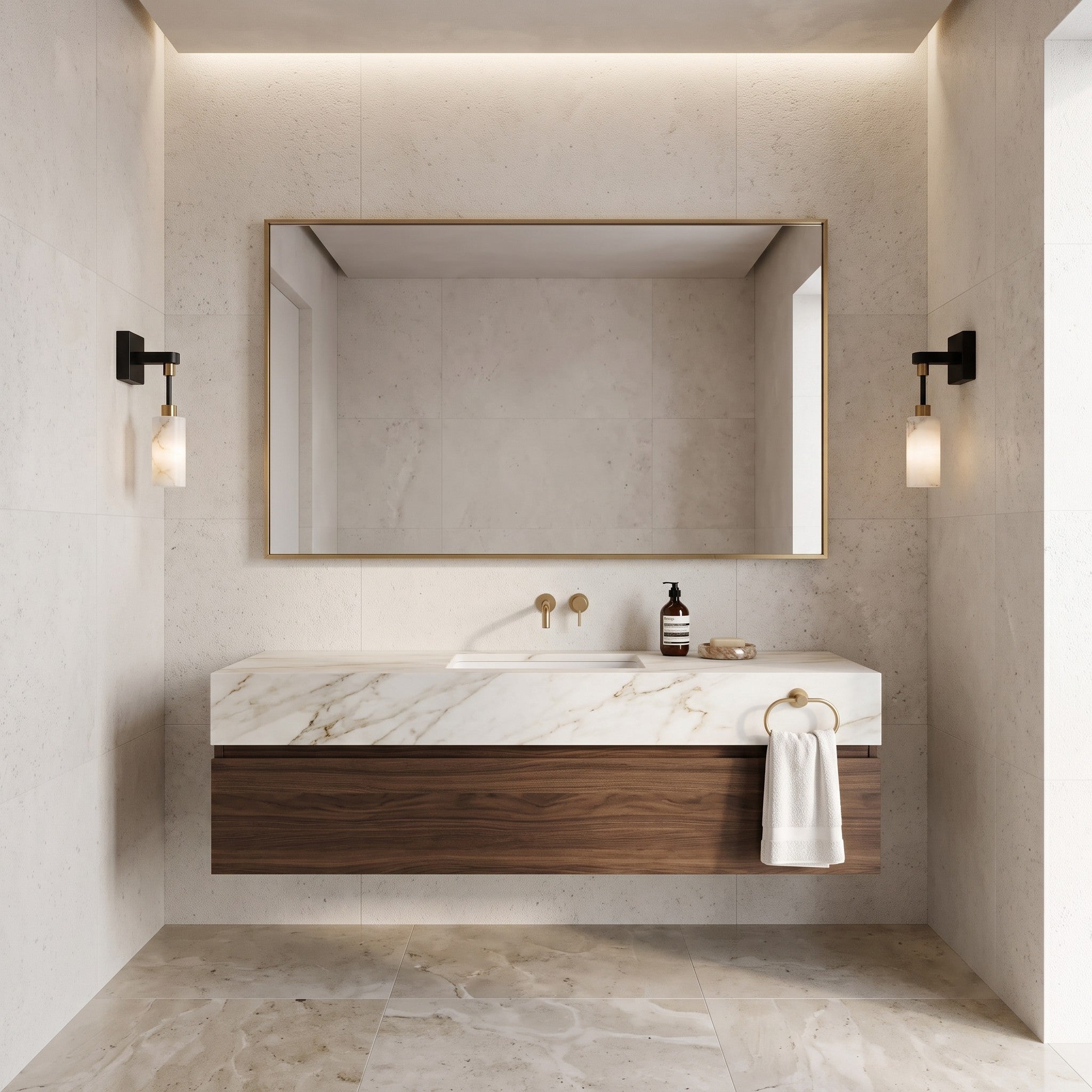 Velcora Alabaster Wall Sconce