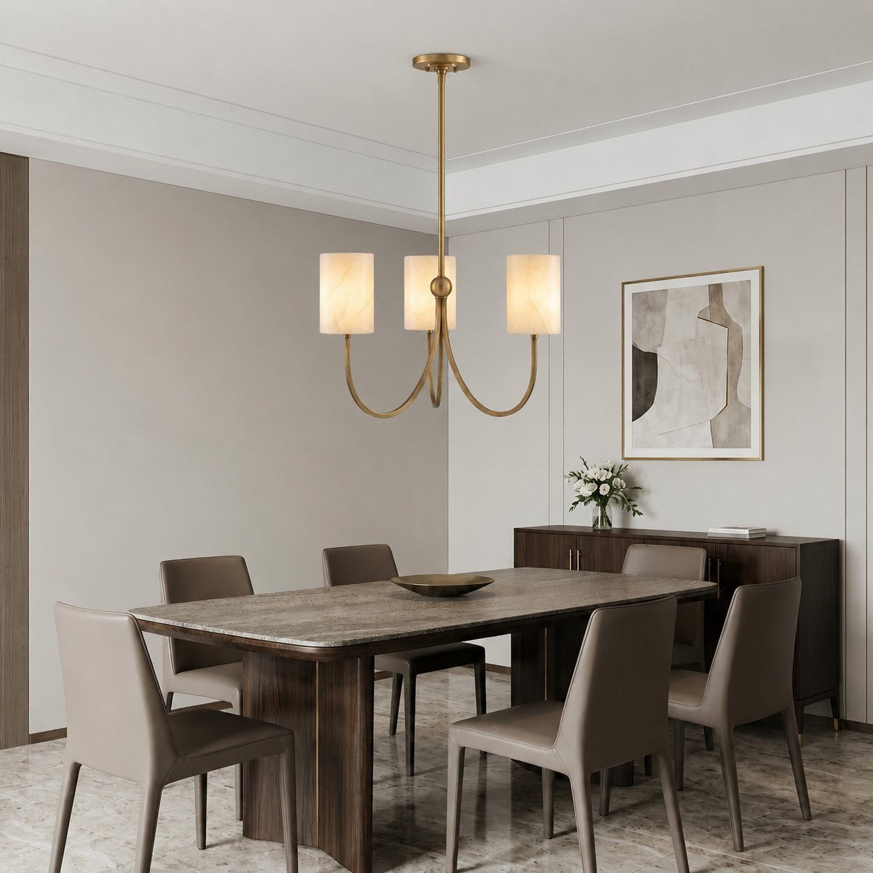 Velmora Alabaster Chandelier