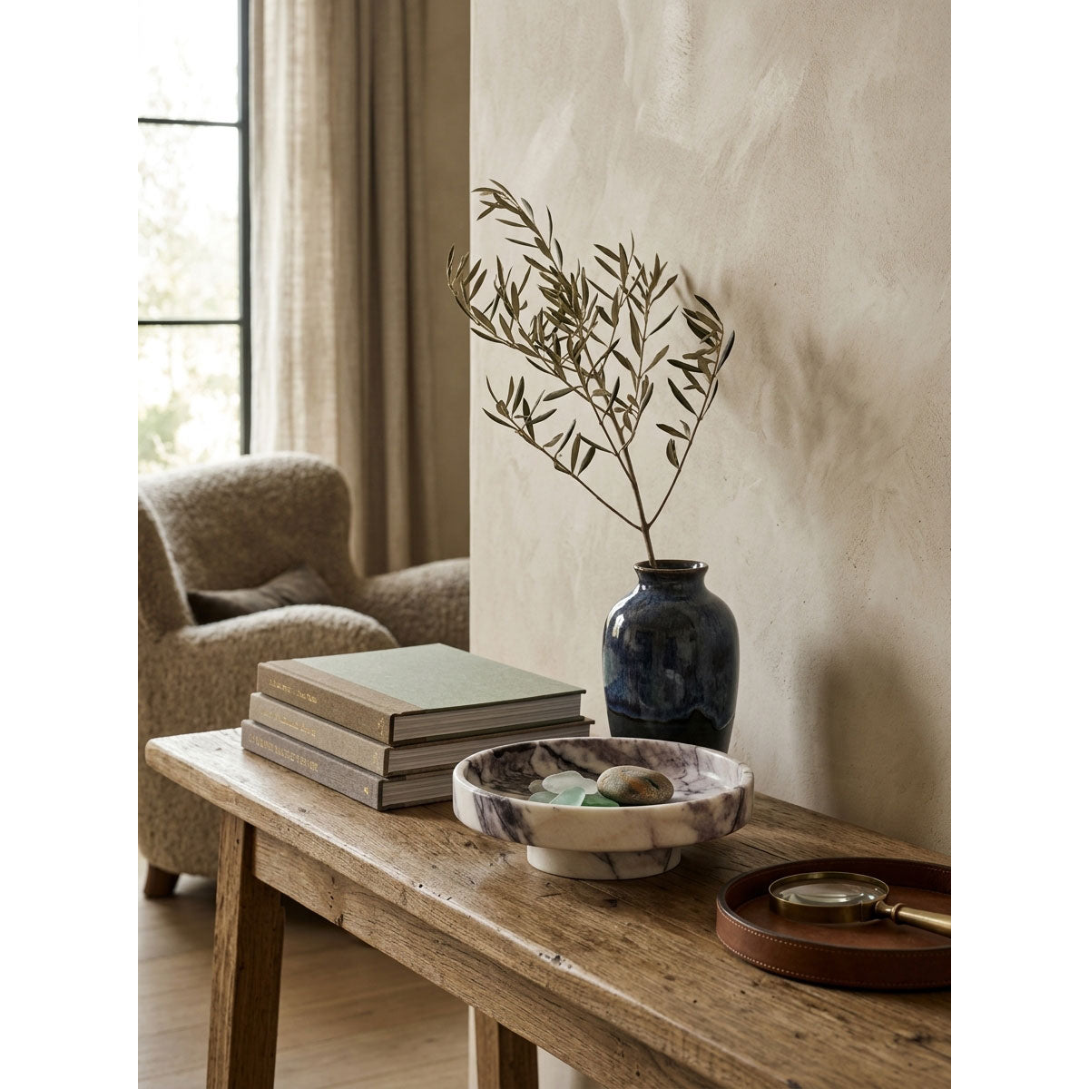 Verona Stone Pedestal Bowl