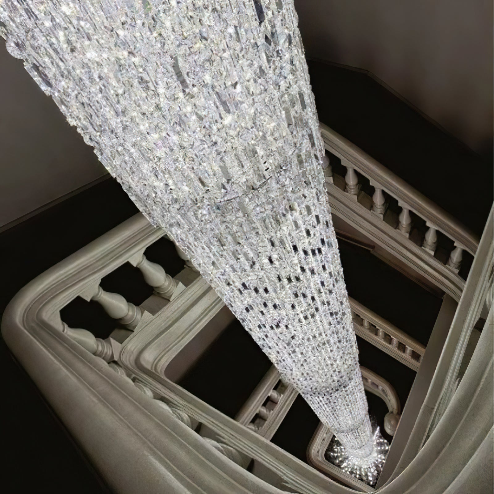 Waterfall Pillar Crystal Chandelier