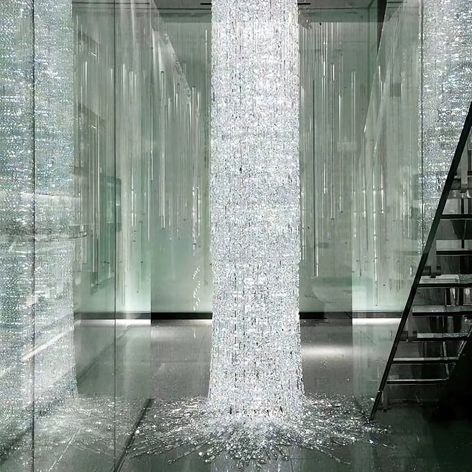 Waterfall Pillar Crystal Chandelier