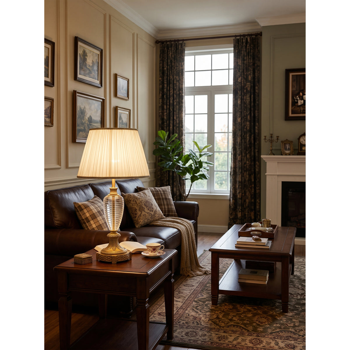 Waverly Crystal Baluster Table Lamp