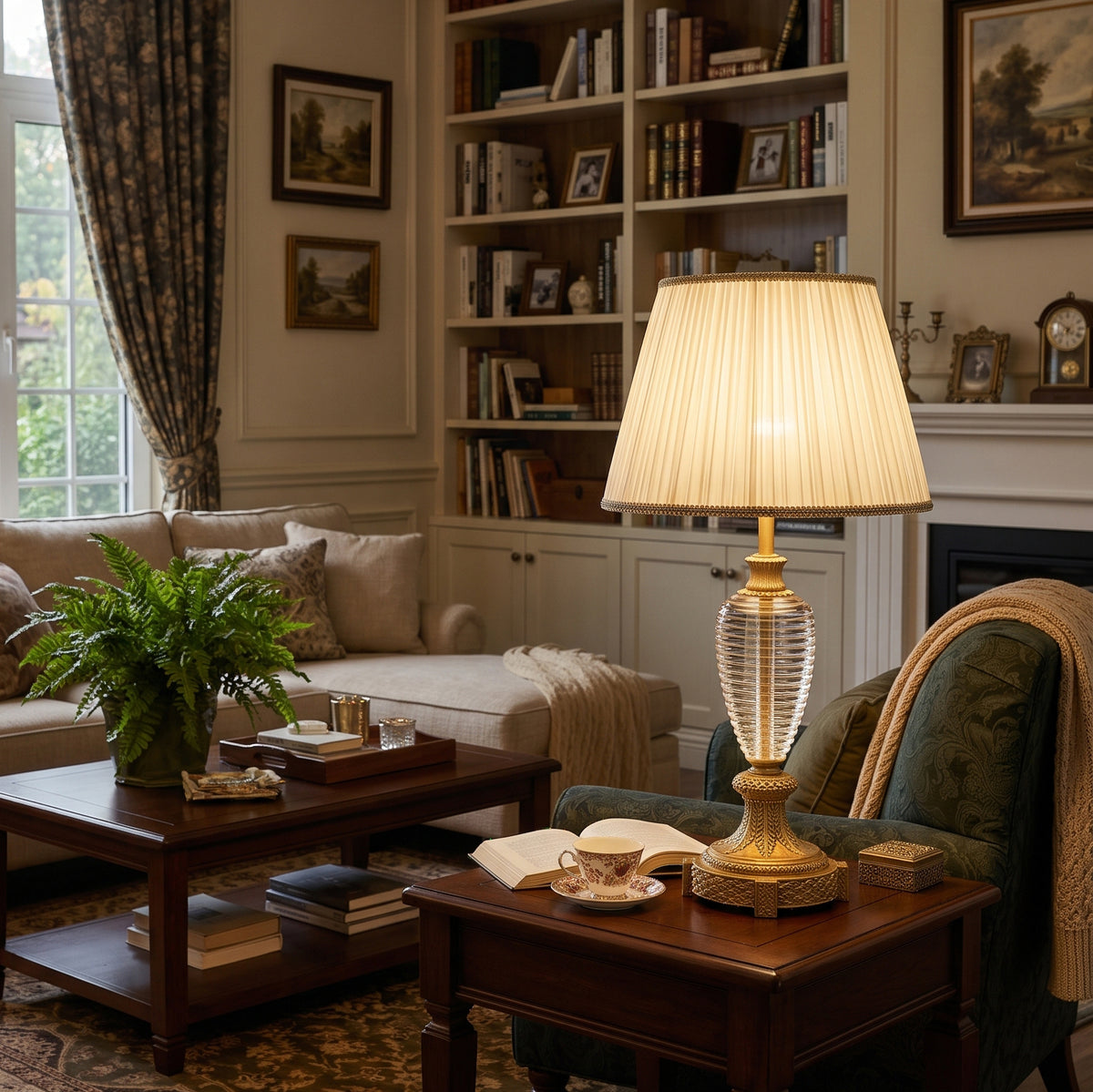 Waverly Crystal Baluster Table Lamp