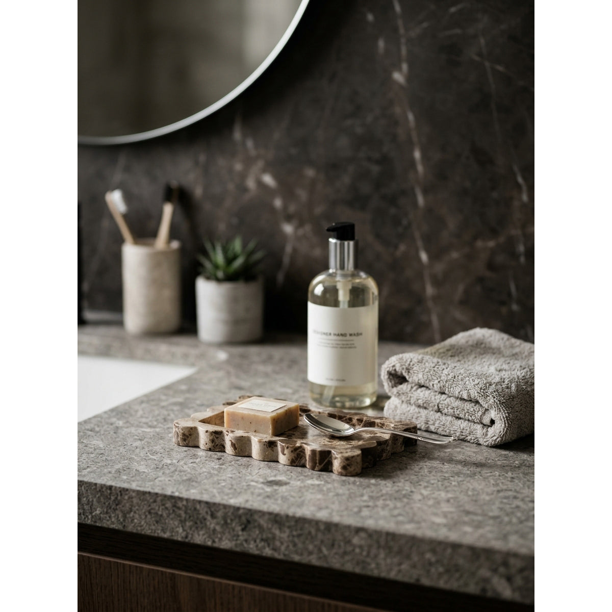 Wavy Stone Catchall Tray