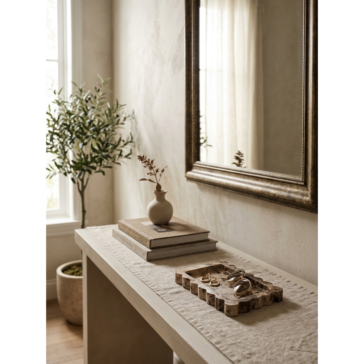 Wavy Stone Catchall Tray