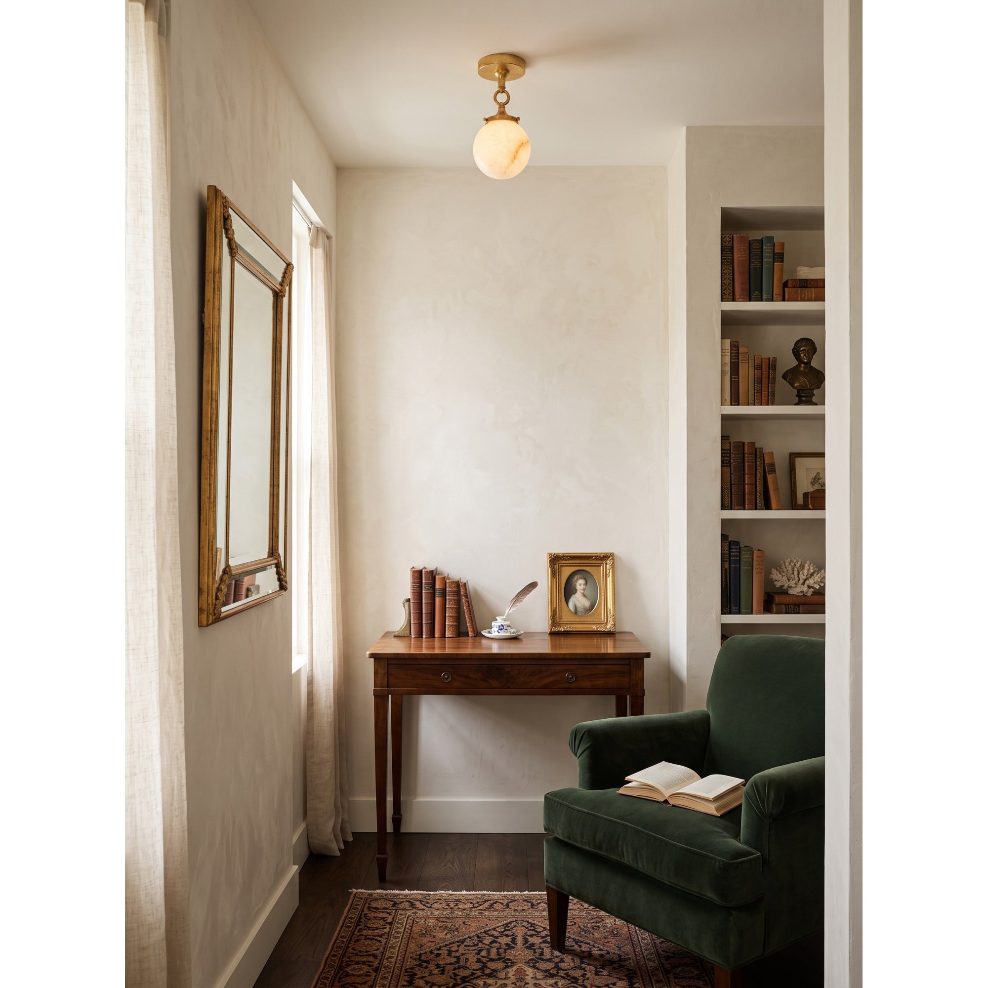 Wildwood Alabaster Semi-Flush Mount