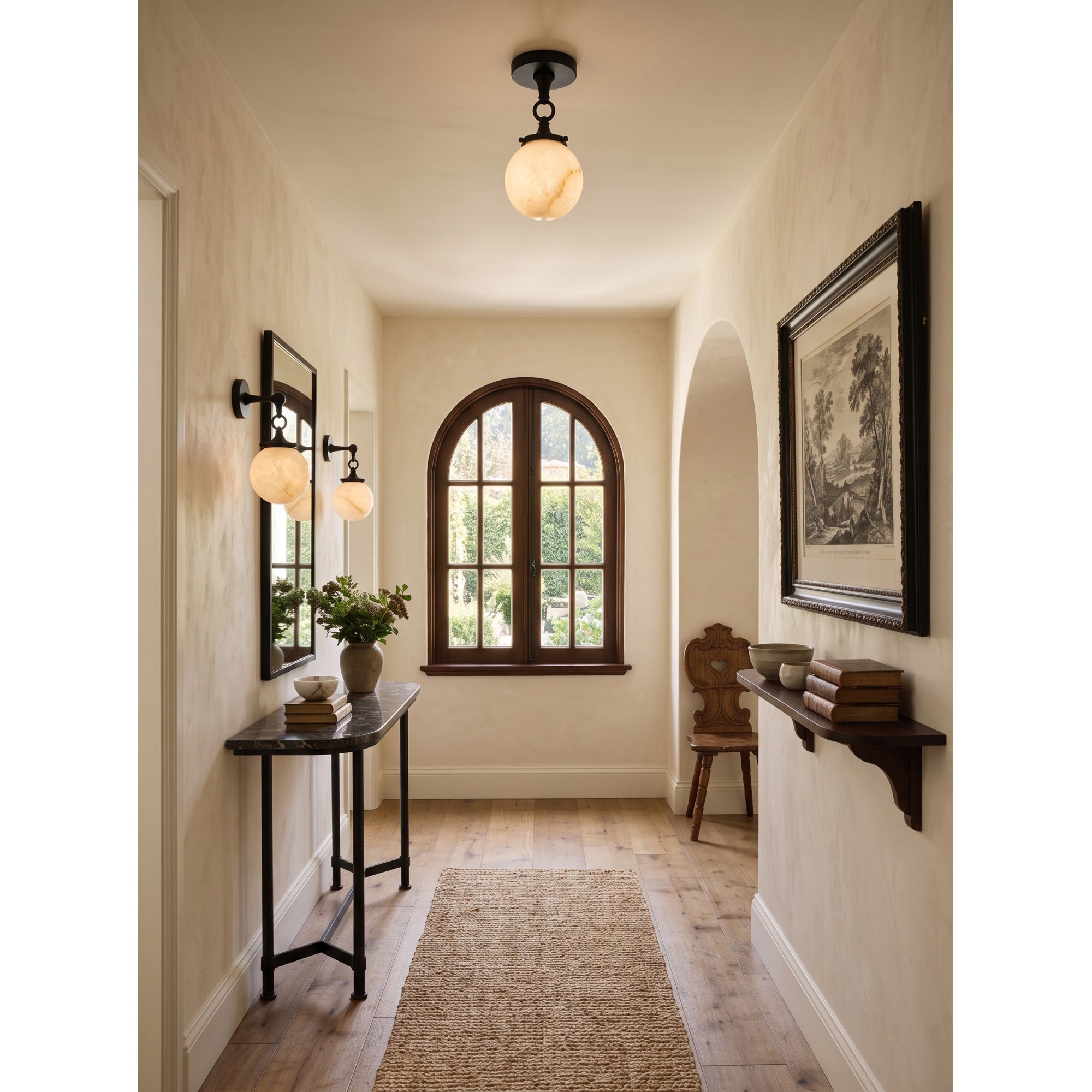 Wildwood Alabaster Semi-Flush Mount