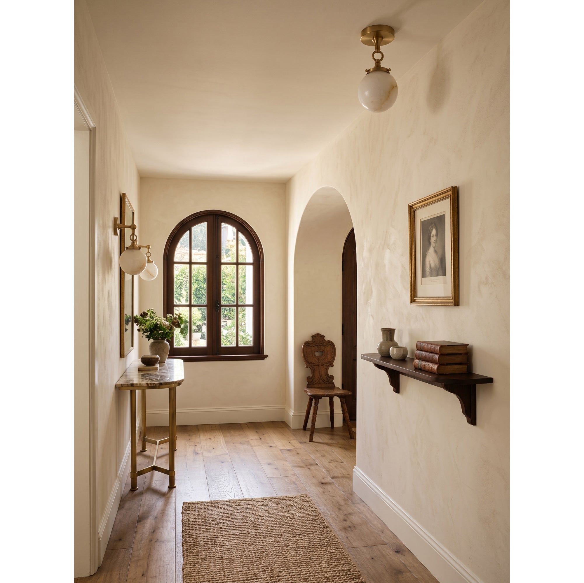 Wildwood Alabaster Semi-Flush Mount
