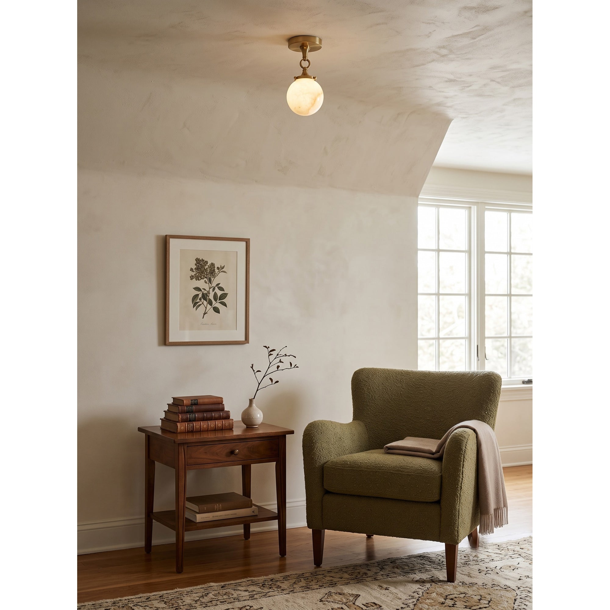 Wildwood Alabaster Semi-Flush Mount