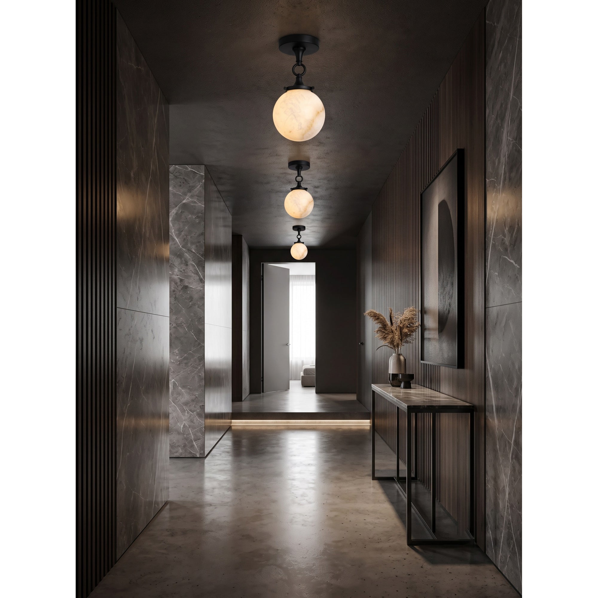 Wildwood Alabaster Semi-Flush Mount