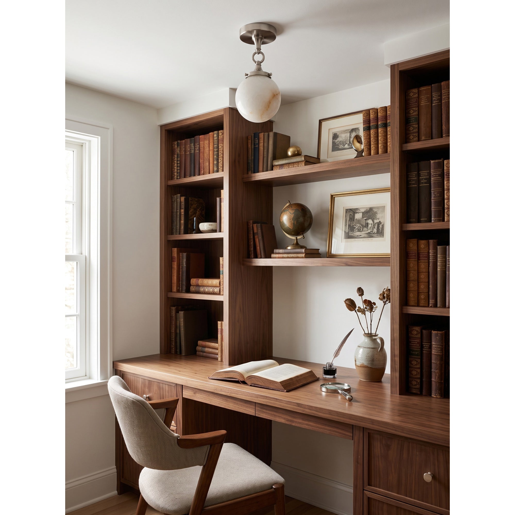 Wildwood Alabaster Semi-Flush Mount