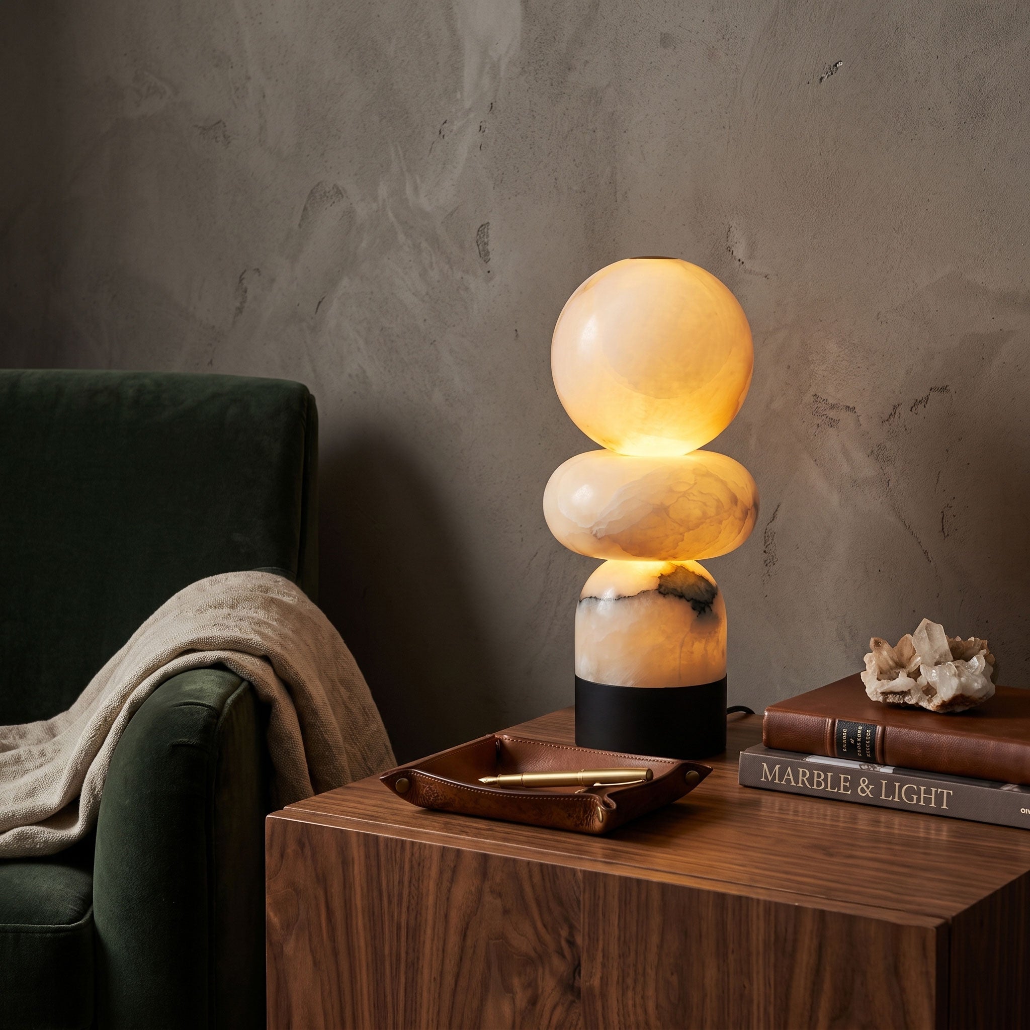 Zinnia Stacked Orb Table Lamp