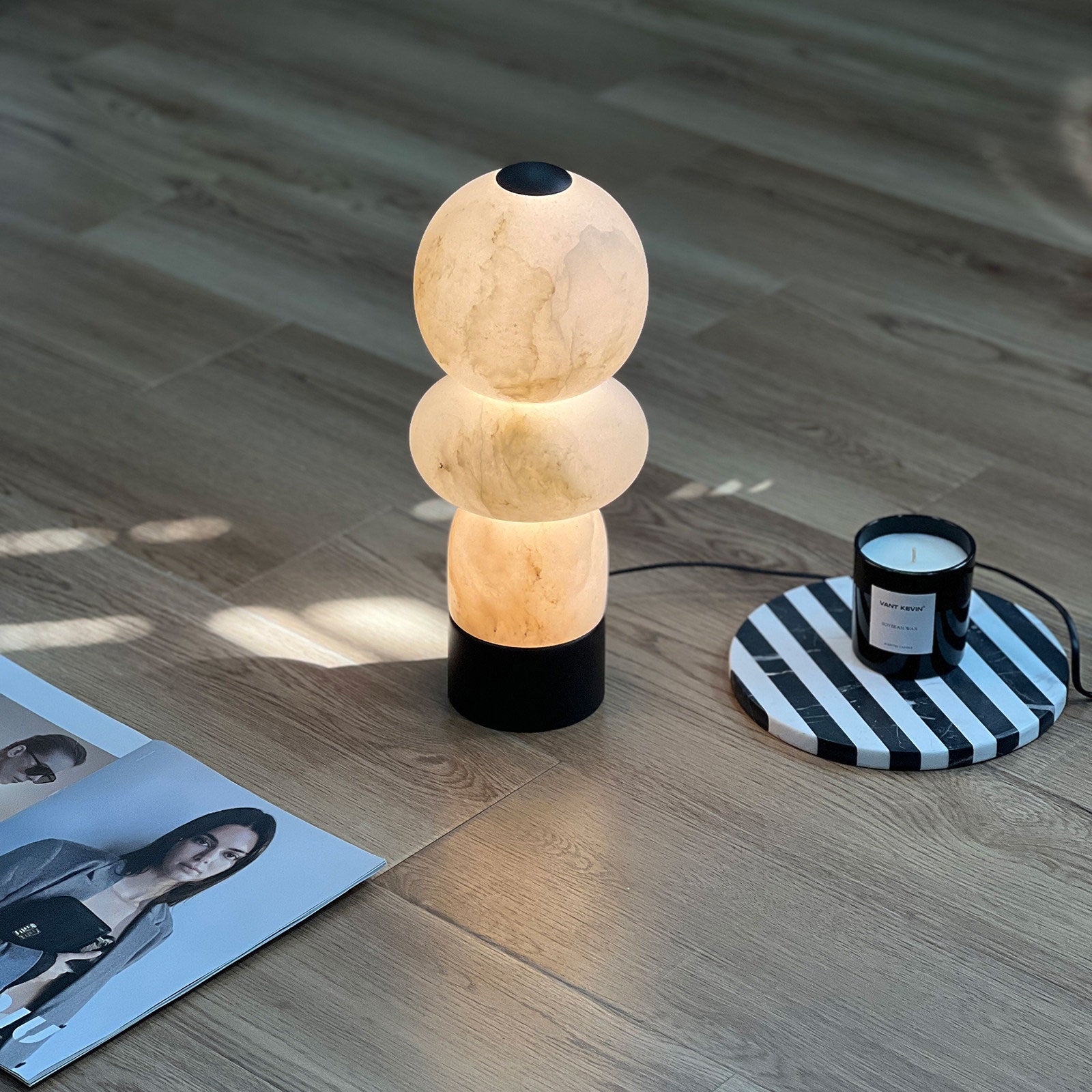 Zinnia Stacked Orb Table Lamp