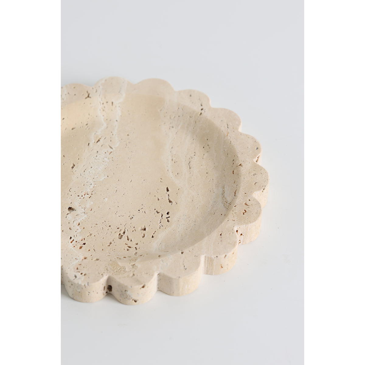 Zion Scalloped Stone Tray