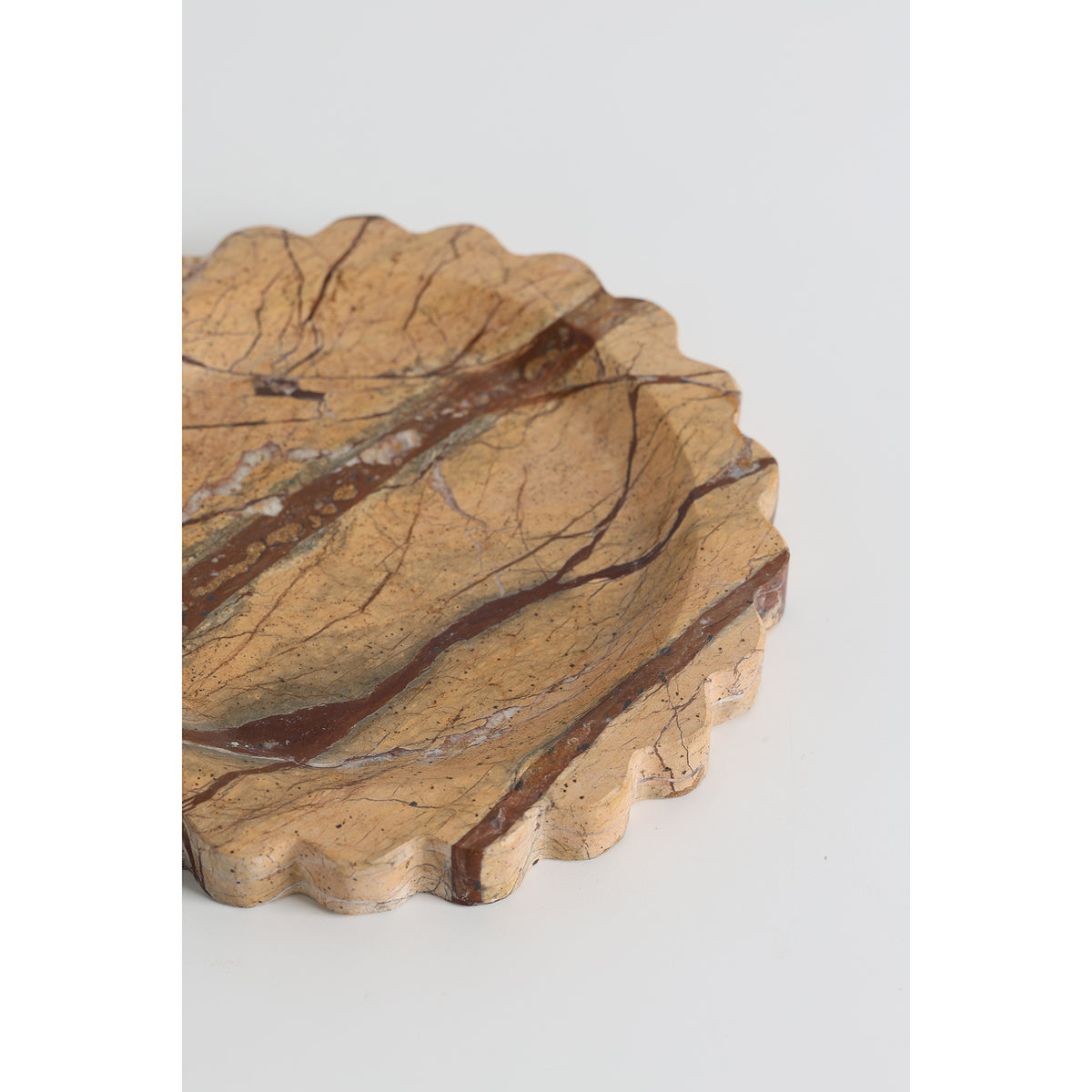 Zion Scalloped Stone Tray