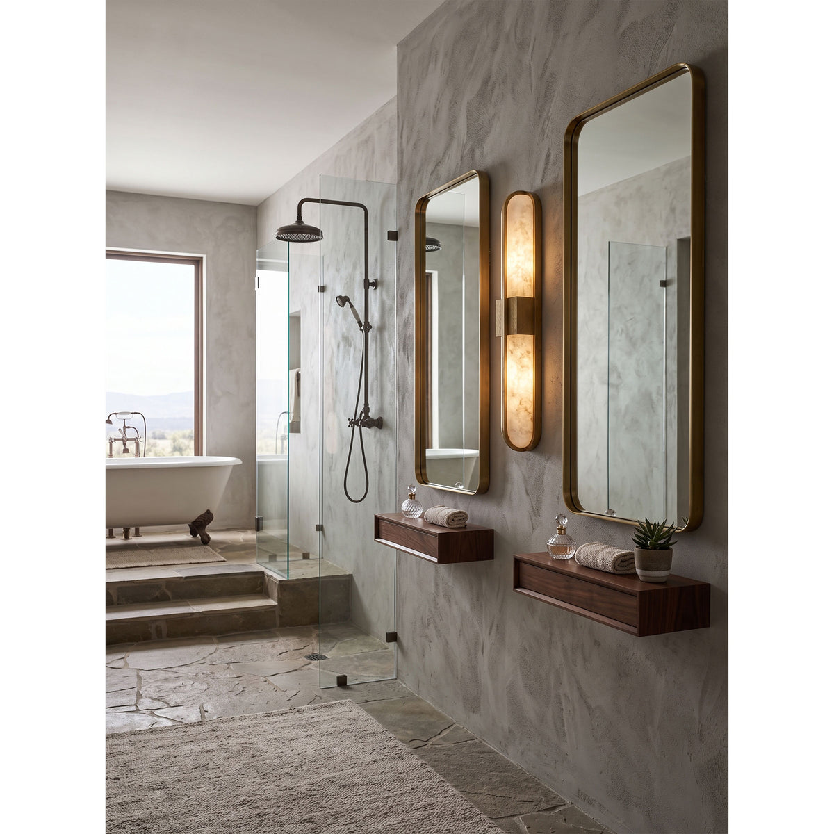 Zundiya Alabaster Wall Sconce
