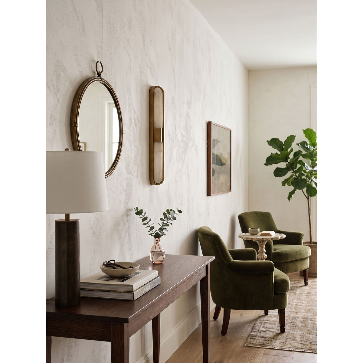 Zundiya Alabaster Wall Sconce