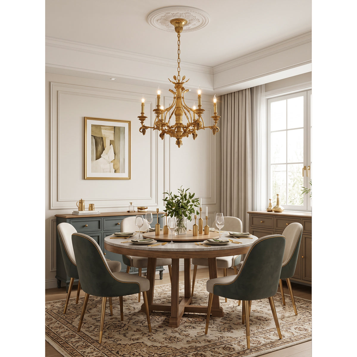 Vendome Brass Chandelier