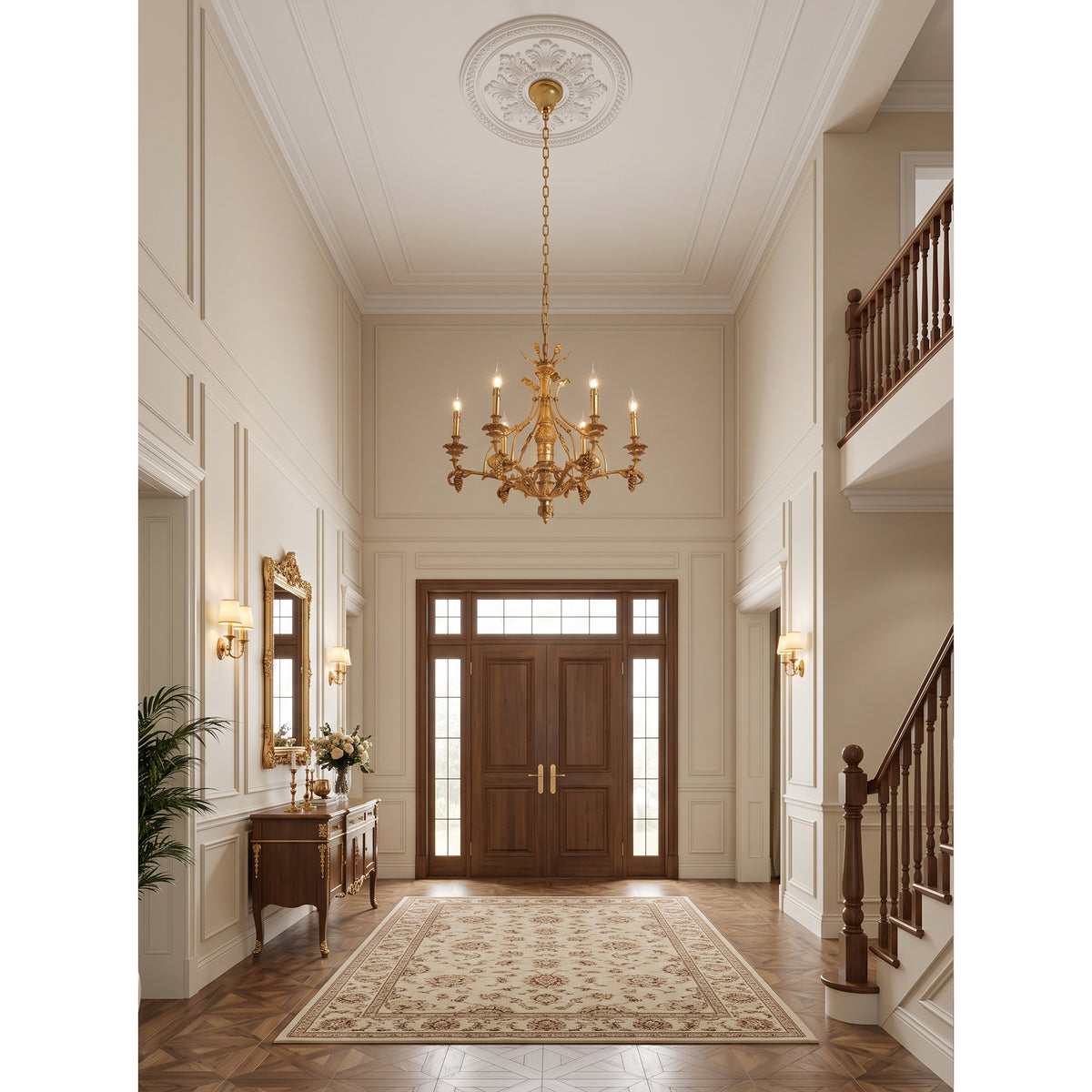 Vendome Brass Chandelier