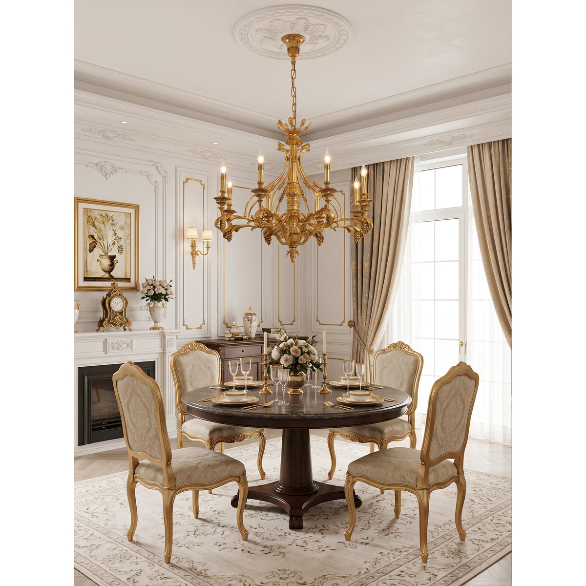 Vendome Brass Chandelier
