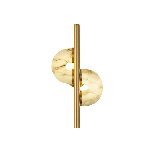 Aurelia Dual Disc Alabaster Wall Sconce