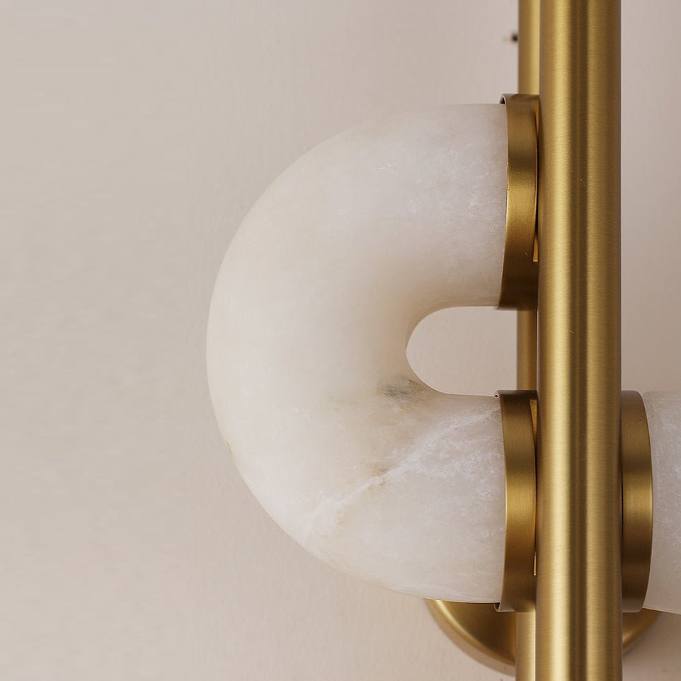 Aurelia Dual Disc Alabaster Wall Sconce