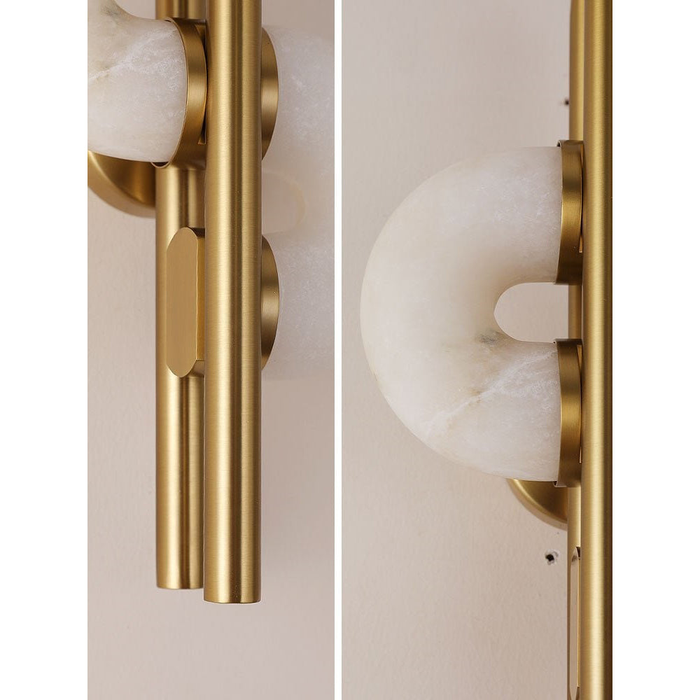 Aurelia Dual Disc Alabaster Wall Sconce