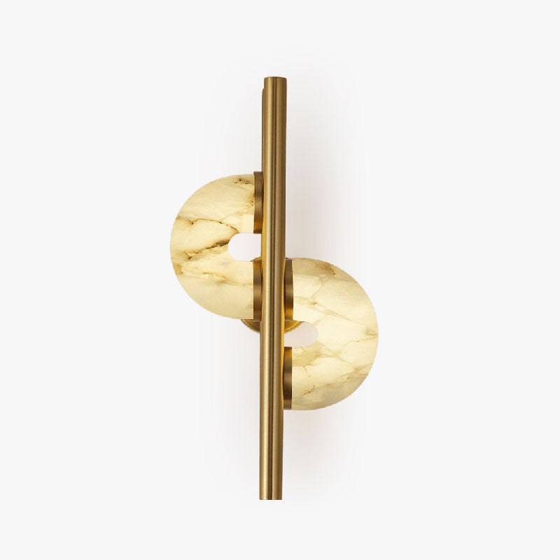 Aurelia Dual Disc Alabaster Wall Sconce
