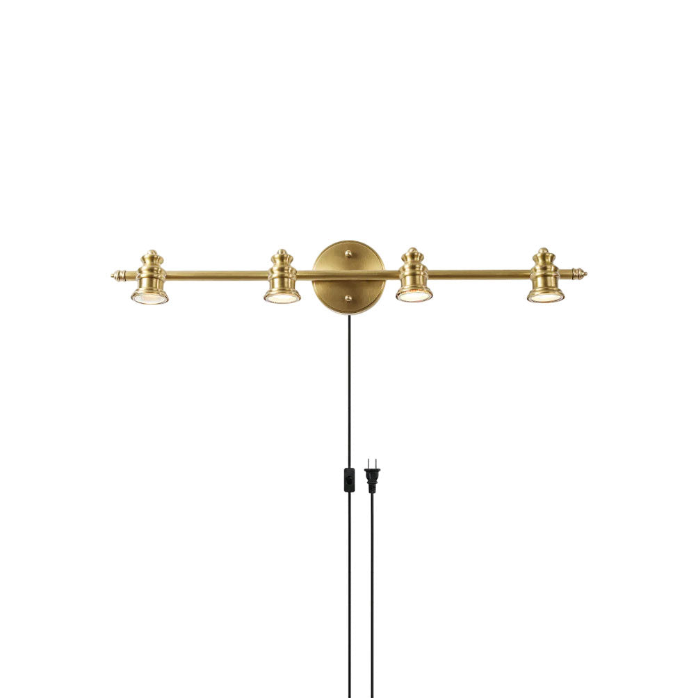 Halophane Brass Plug-in Wall Sconce
