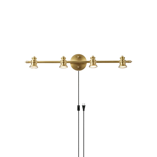 Halophane Brass Plug-in Wall Sconce