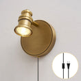 Charger l'image dans la visionneuse de la galerie, Halophane Brass Plug-in Wall Sconce
