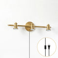 Charger l'image dans la visionneuse de la galerie, Halophane Brass Plug-in Wall Sconce
