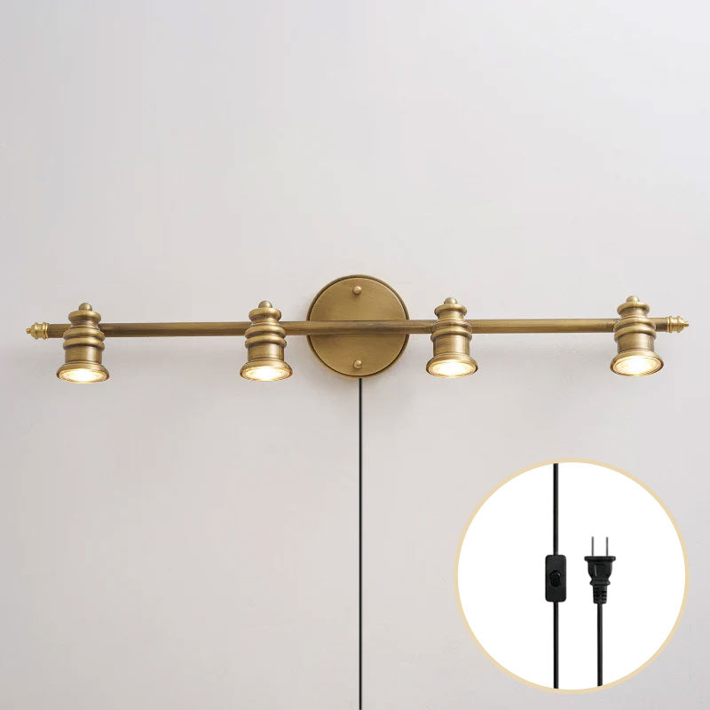 Halophane Brass Plug-in Wall Sconce