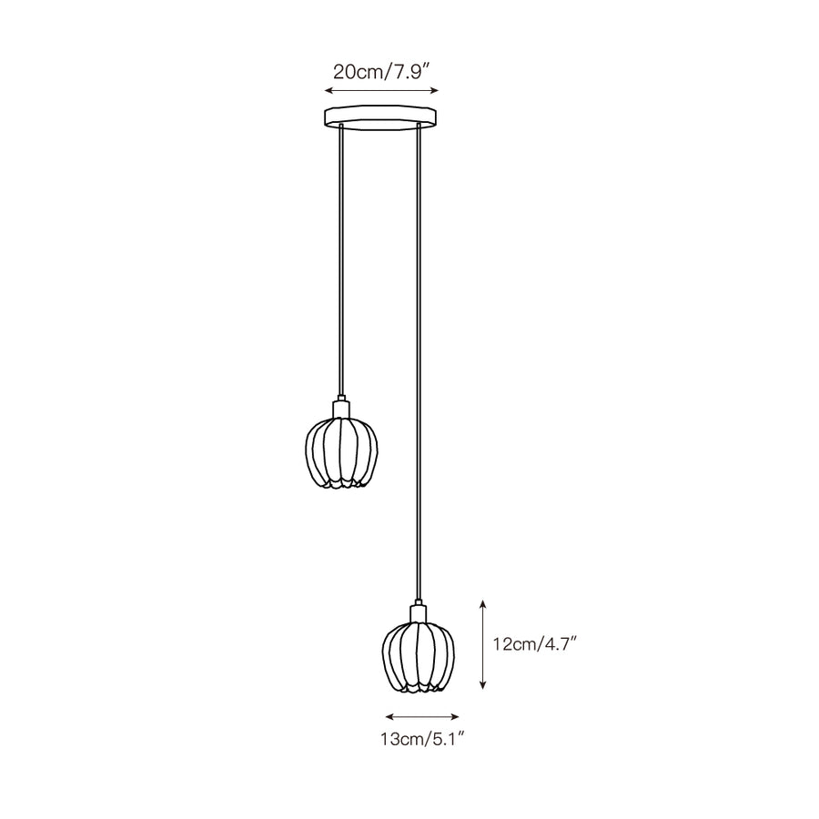 Lilin Alabaster Chandelier – detail 4 — Dimension drawings 1