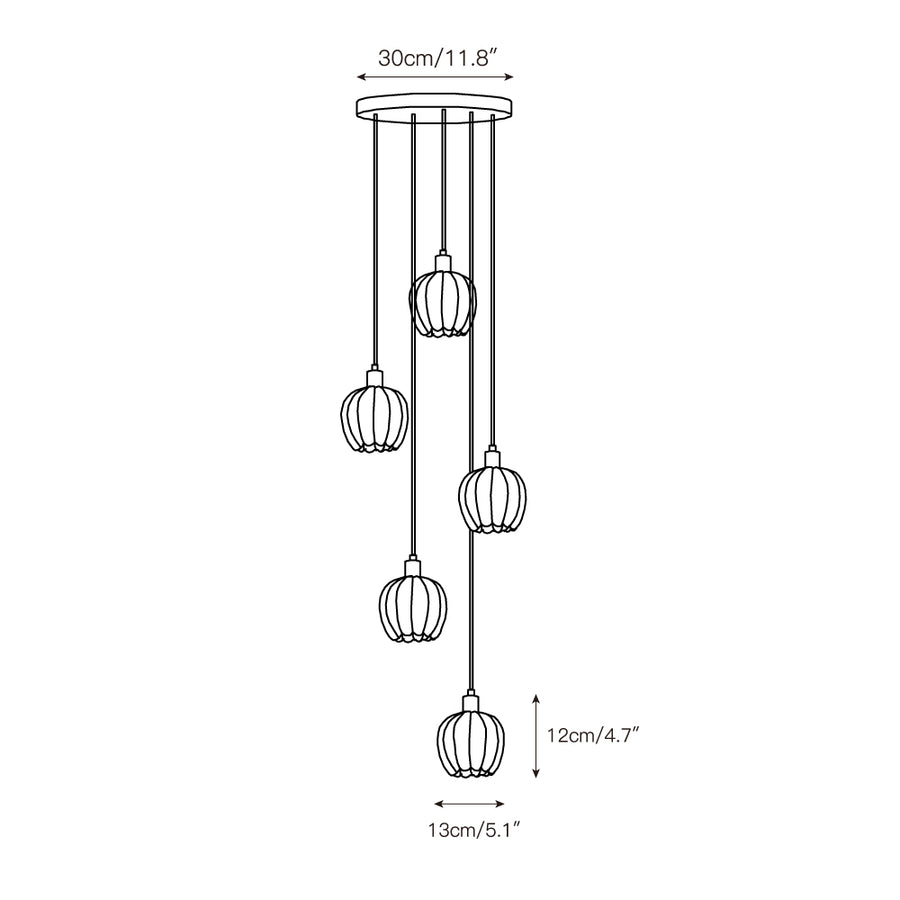 Lilin Alabaster Chandelier – detail 6 — Dimension drawings 3
