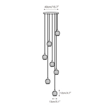 Lilin Alabaster Chandelier – detail 7 — Dimension drawings 4