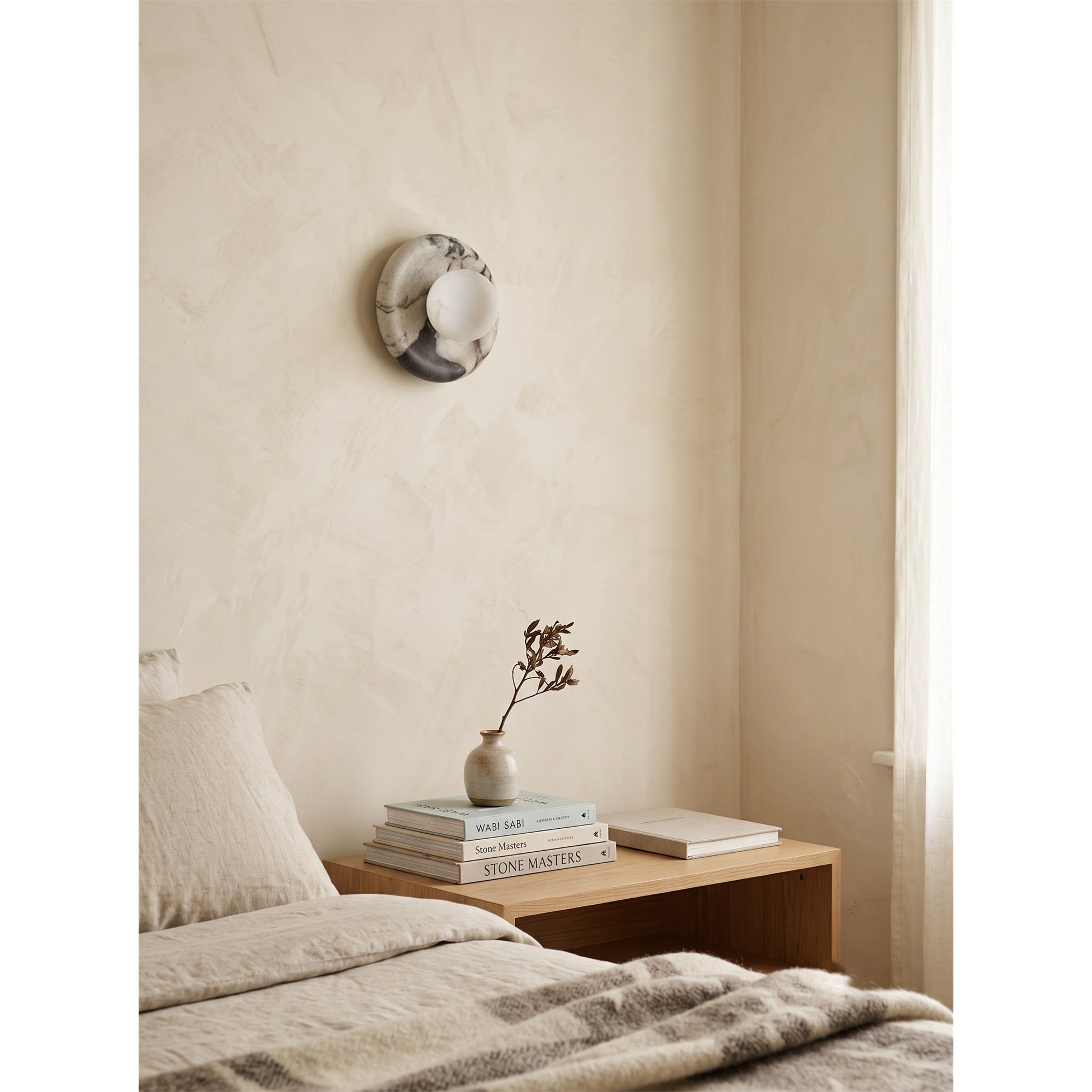 Orli Marble Alabaster Wall Sconce
