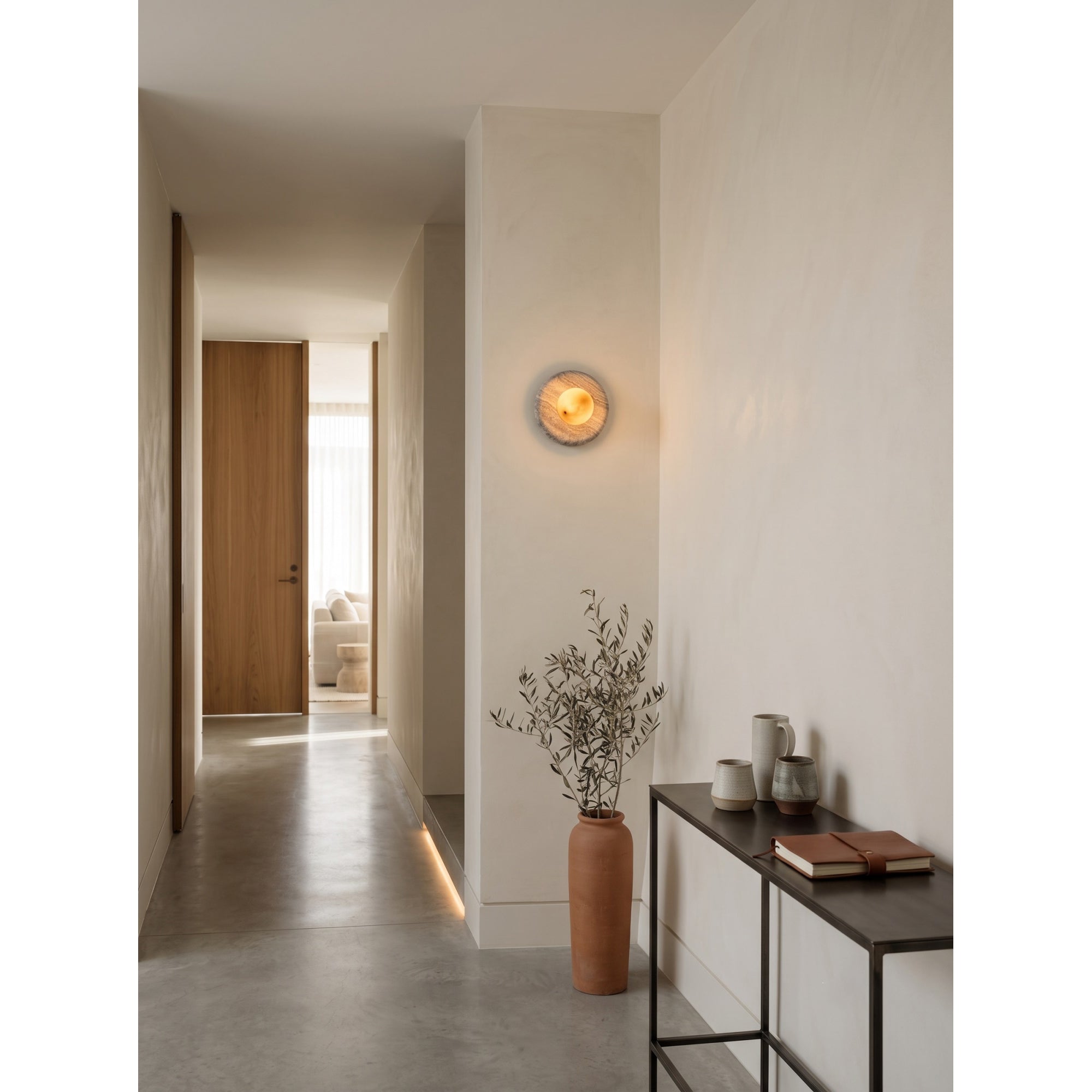Orli Marble Alabaster Wall Sconce