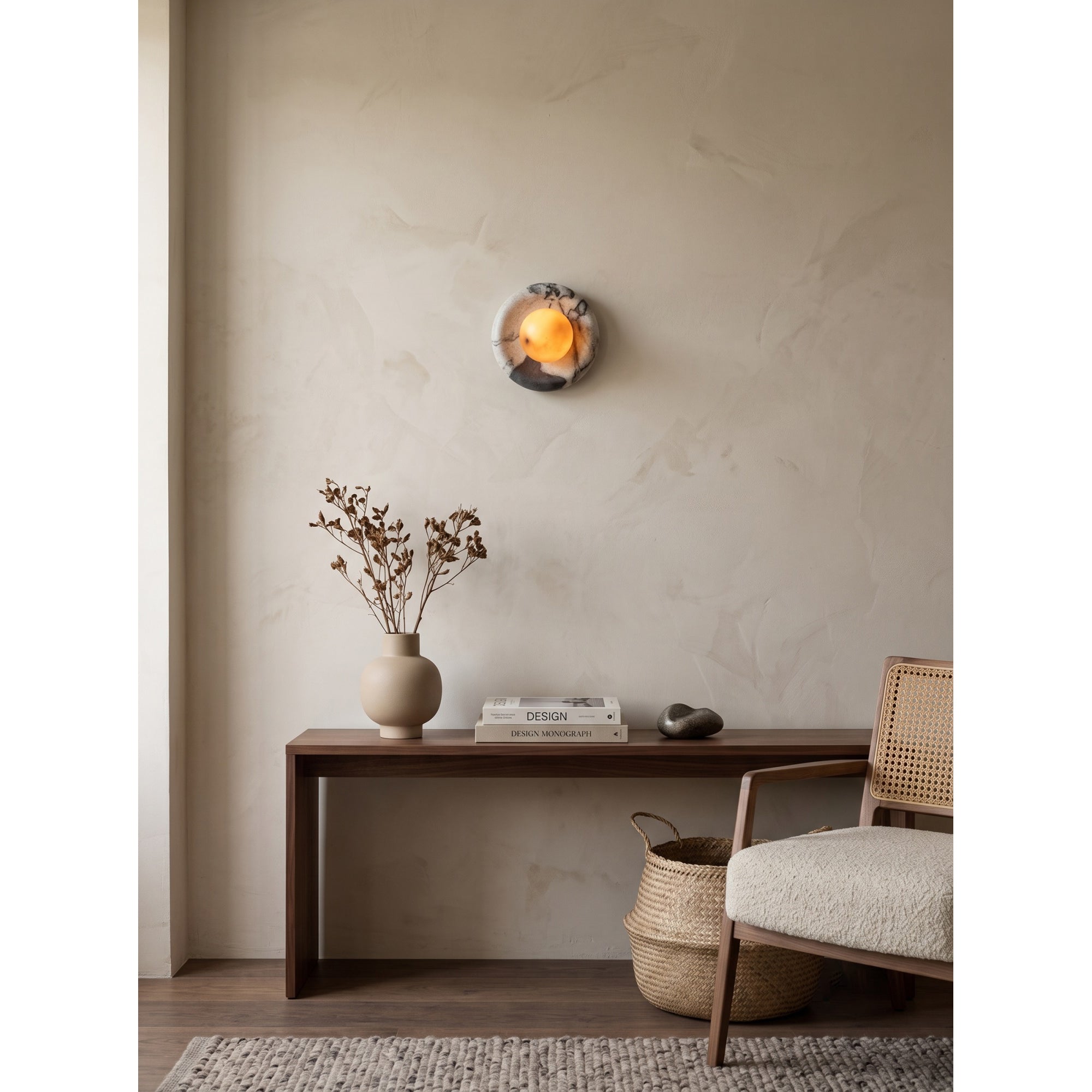 Orli Marble Alabaster Wall Sconce