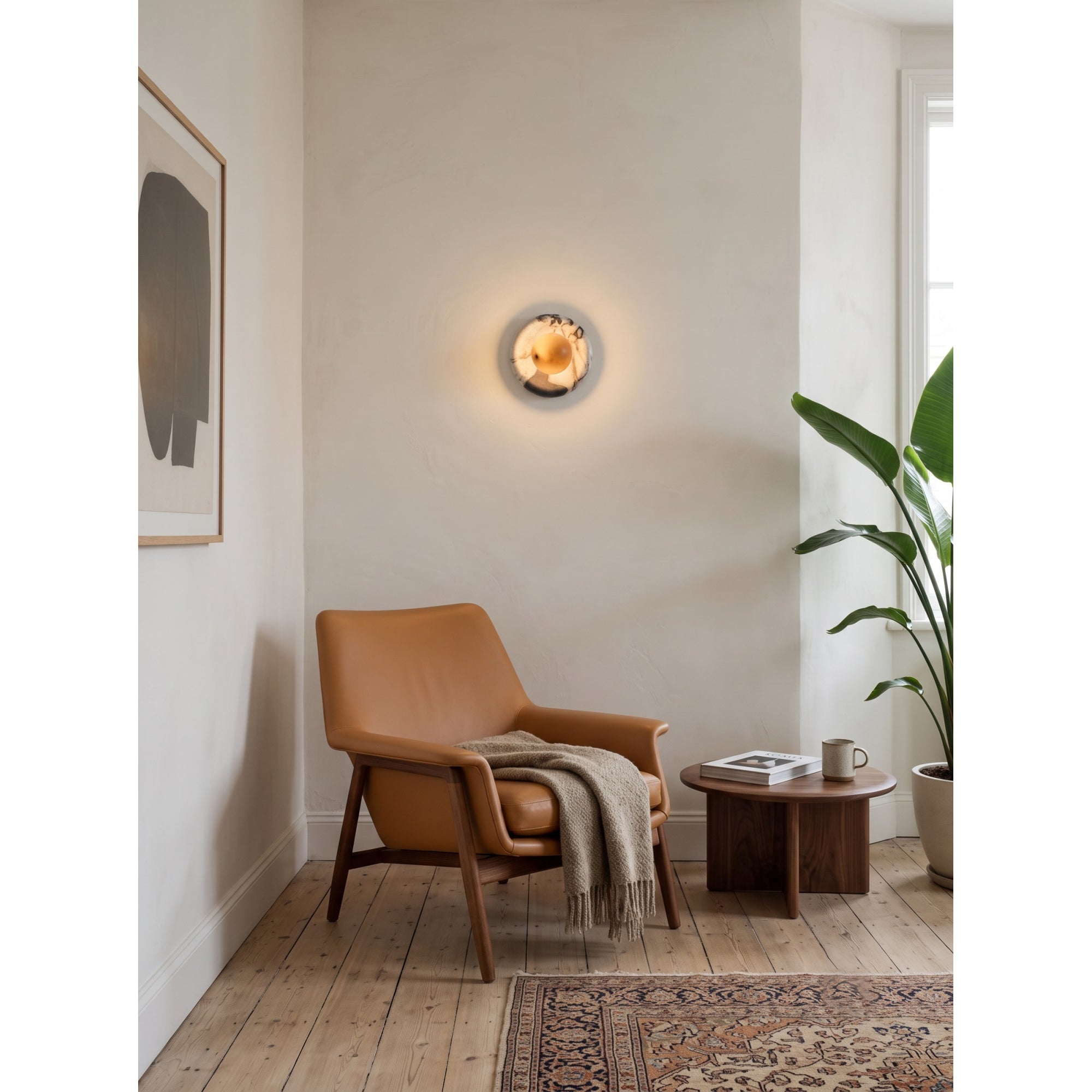 Orli Marble Alabaster Wall Sconce