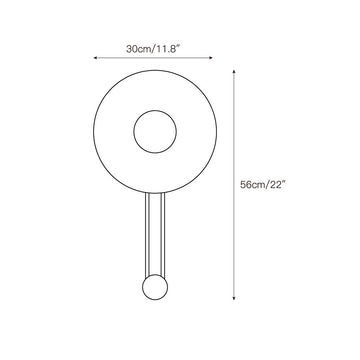 Rambla Marble Wall Lamp – detail 3 — Dimension drawings 1