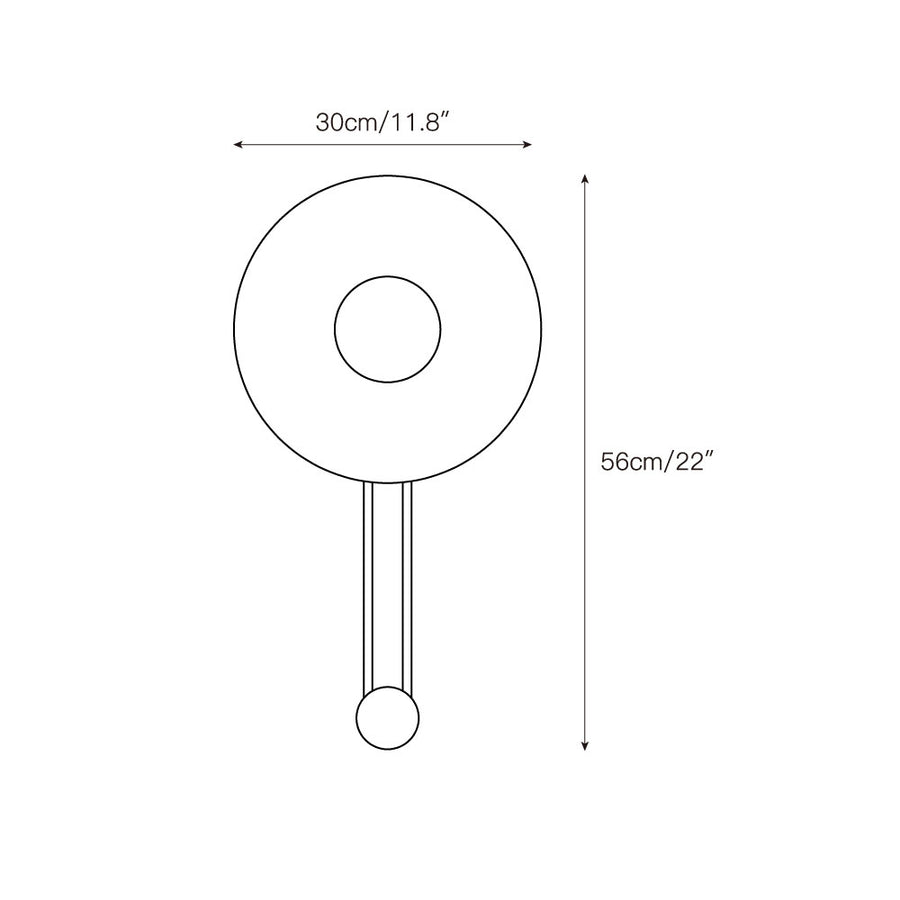 Rambla Marble Wall Lamp – detail 3 — Dimension drawings 1