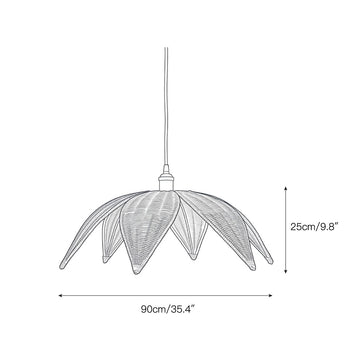 Rattan Leaves Pendant Lamp – detail 3 — Dimension drawings 1