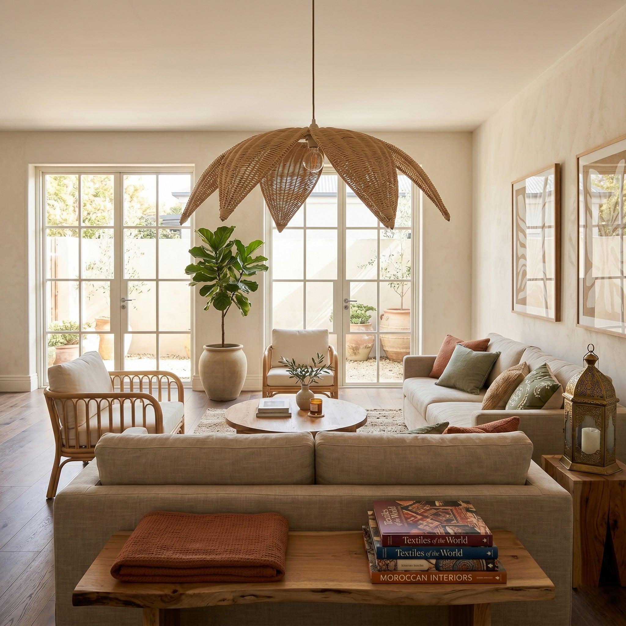 Rattan Leaves Pendant Lamp