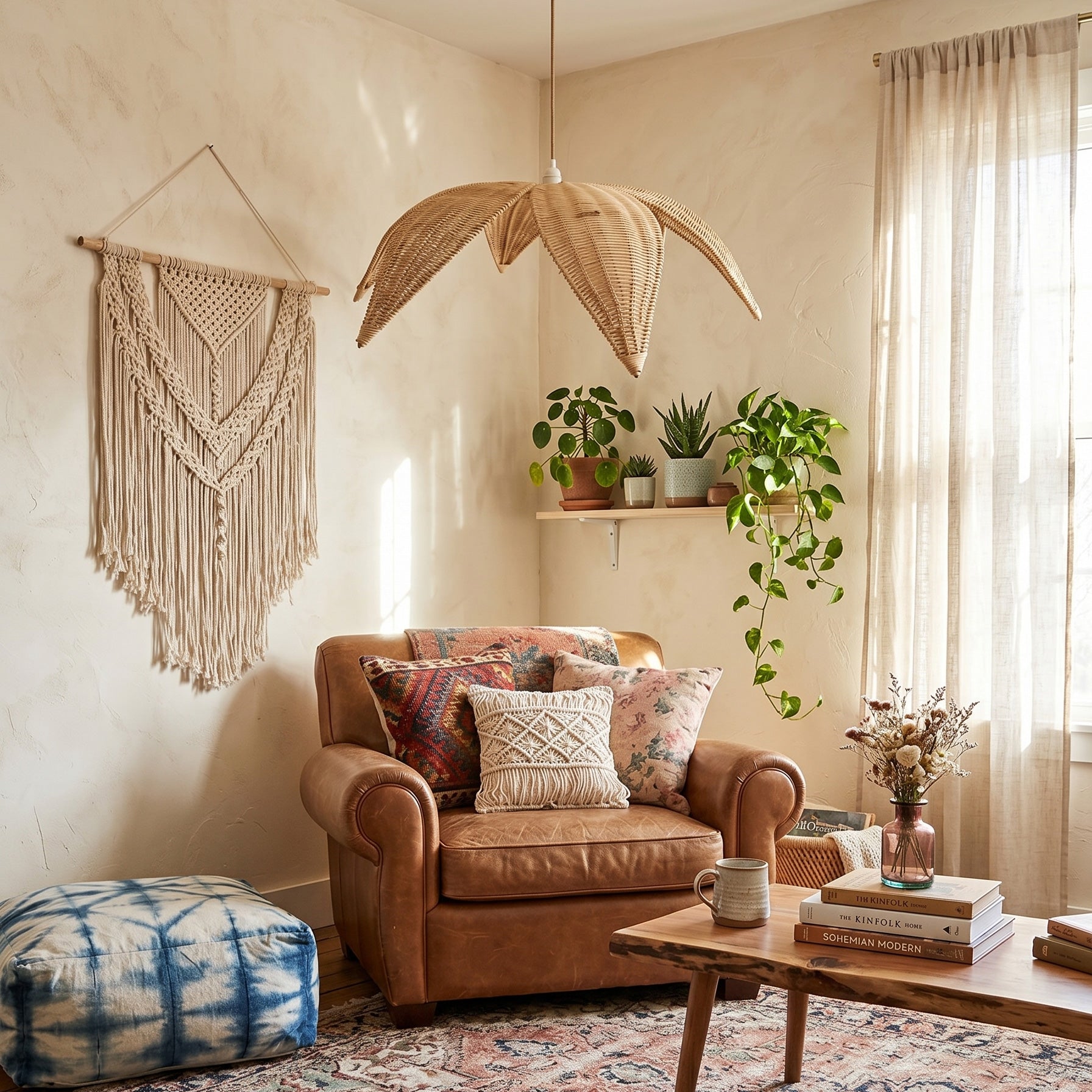 Rattan Leaves Pendant Lamp