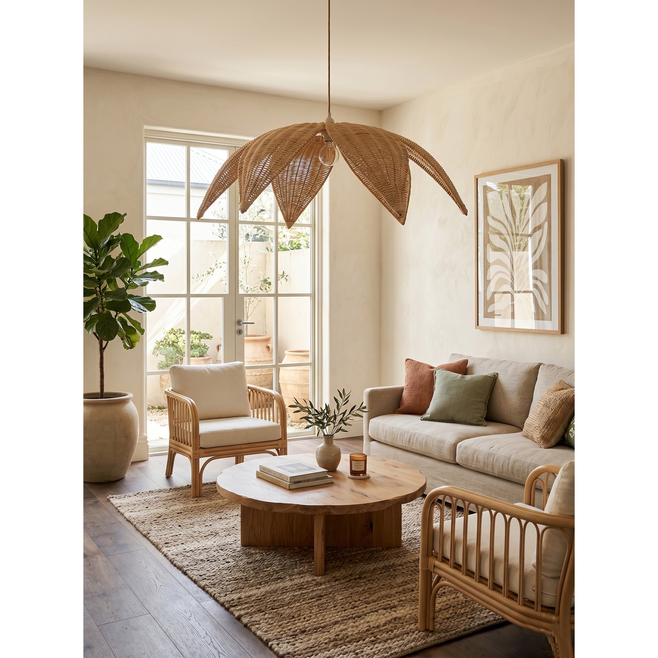 Rattan Leaves Pendant Lamp