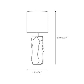 Raw Marble Table Lamp – detail 3 — Dimension drawings 1
