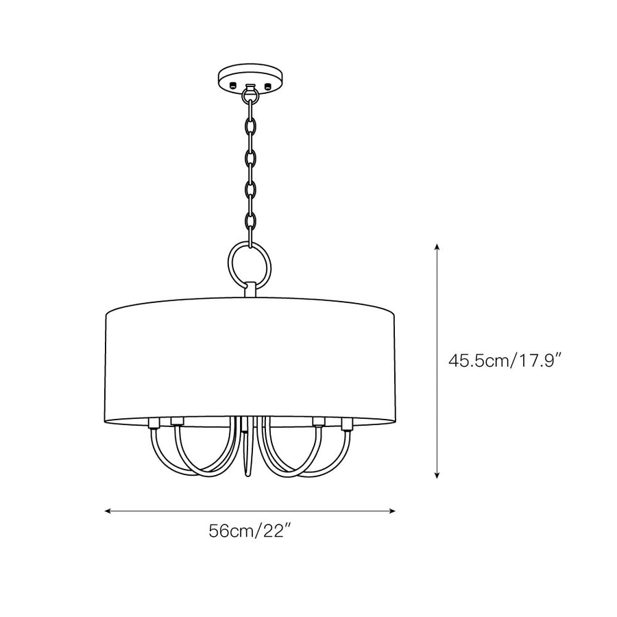 Raymond Drum Chandelier – detail 4 — Dimension drawings 1
